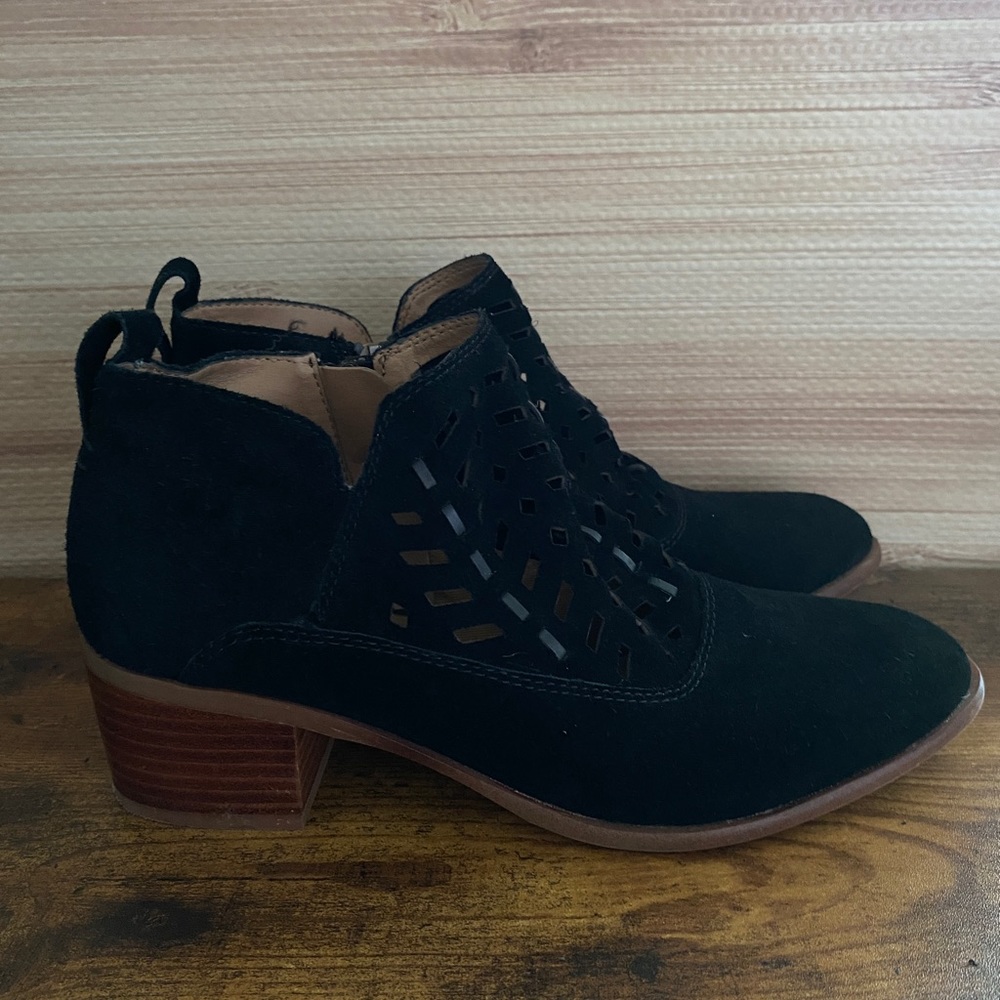 Franco Sarto Rory Leather Cutout Booties Size 8M